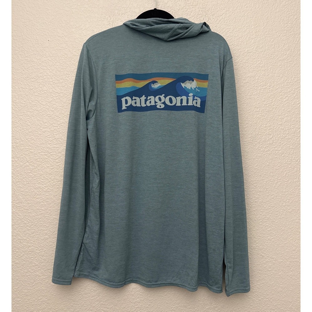 Patagonia Capilene Cool Daily Graphic Hoody Light Plume Grey Men's Large NWT - Picture 7 of 13